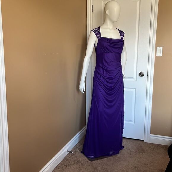 Purple long dress/Size XL - Picture 7 of 10